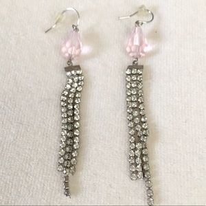 Pink and Diamond sparkle earrings.